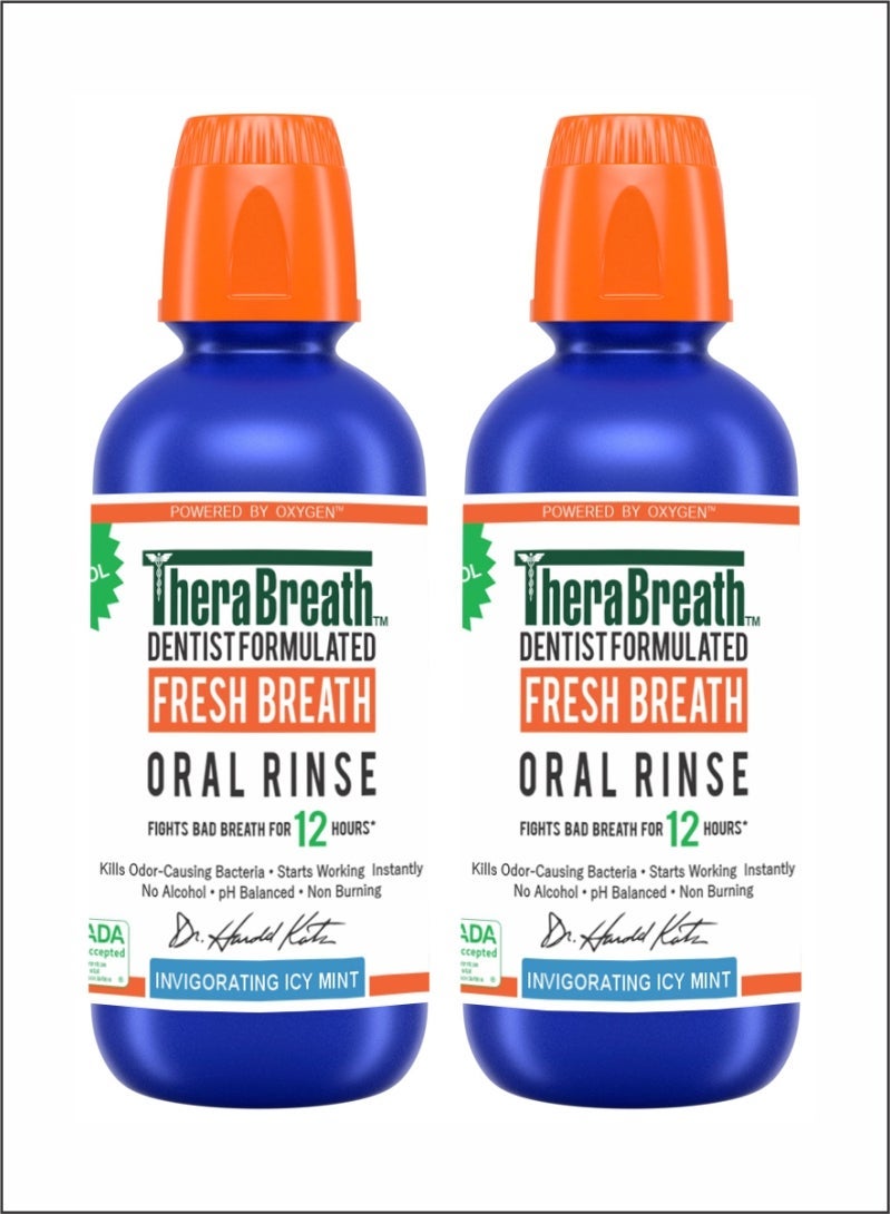 Healthy Gums Oral Rinse  Invigorating Icy Mint, Pack of 2 for LongLasting Gum Health